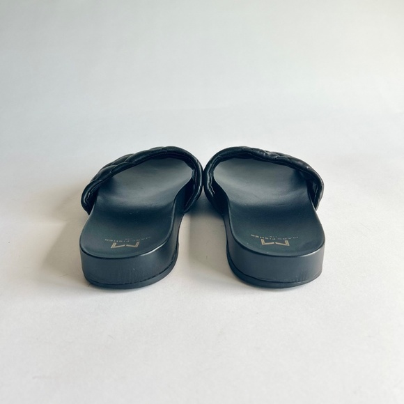 Marc Fisher Black Quited Leather Flip Flop Sandals size 8 - Picture 7 of 11